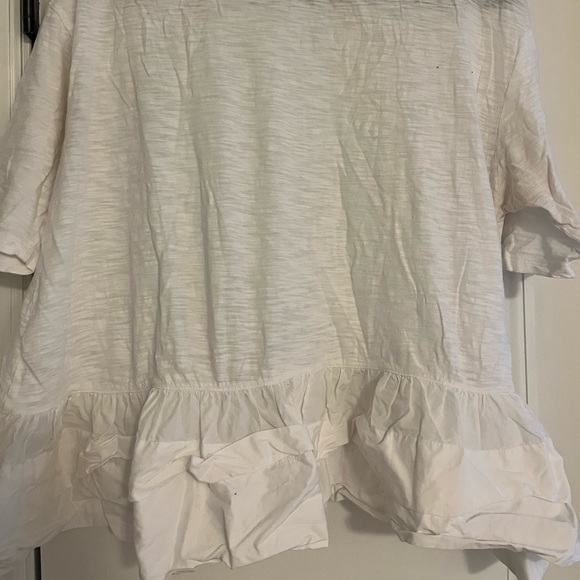 Anthropologie White Peplum TShirt - Picture 3 of 3